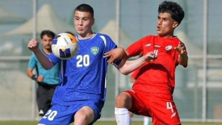 U17 Yemen trong trận giao hữu với U17 Uzbekistan. (Ảnh: UFA). 