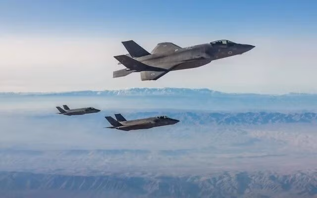 Hình ảnh do Lực lượng Phòng vệ Israel công bố ngày 15/3/2026 cho thấy các máy bay chiến đấu F-35I của Không quân Israel chuẩn bị thực hiện các cuộc tấn công vào Iran. Ảnh: Times of Israel.