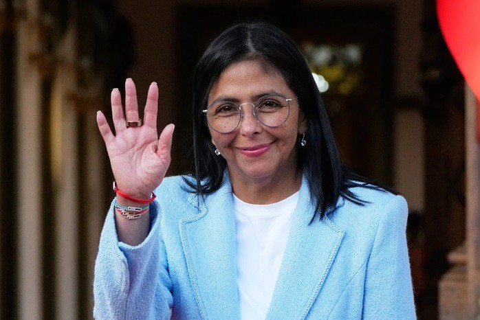 Tổng thống lâm thời Venezuela Delcy Rodríguez - Ảnh: AP