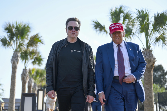 Tổng thống Mỹ Donald Trump và tỉ phú Elon Musk. Ảnh: AP