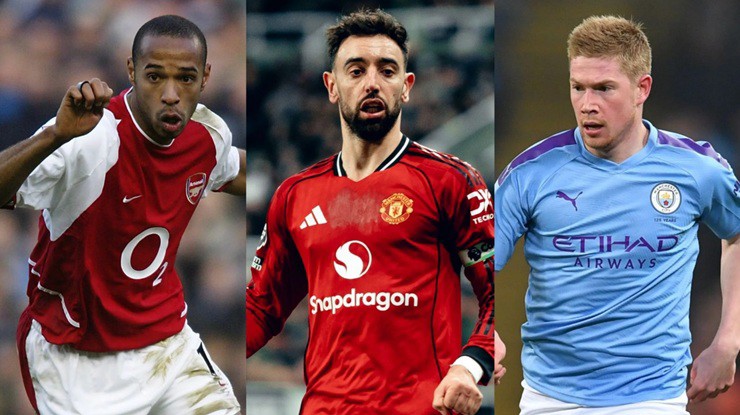 Fernandes cần thêm 1 kiến tạo để san bằng kỷ lục của De Bruyne và Thierry Henry