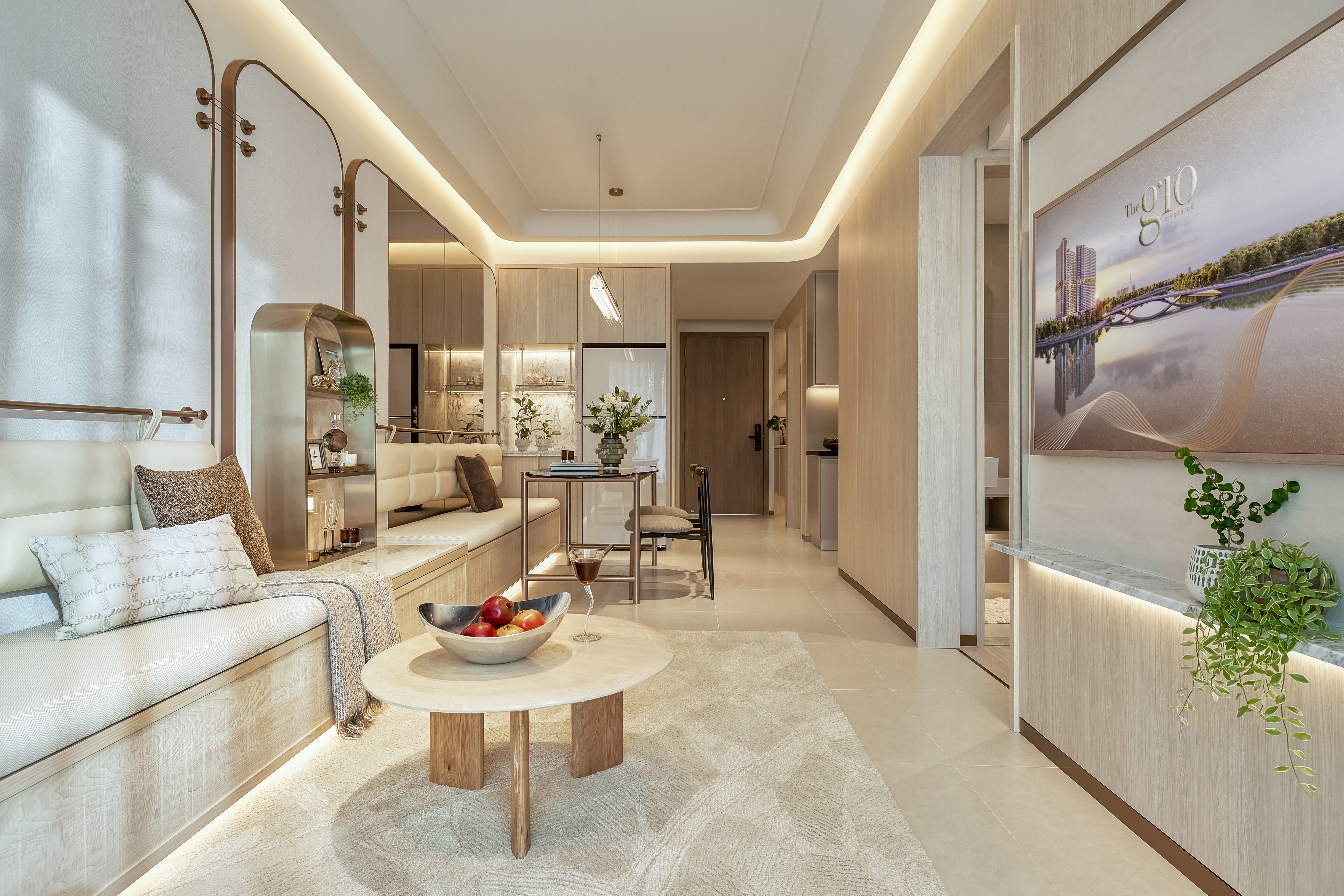 Không gian sống tại căn hộ tháp Gió Đông, diện tích 65m2