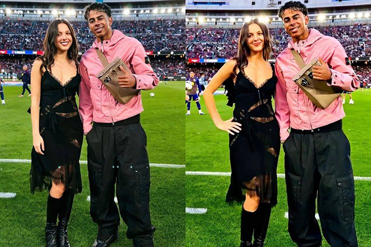 Olivia Rodrigo và Lamine Yamal chụp ảnh trước trận El Clasico