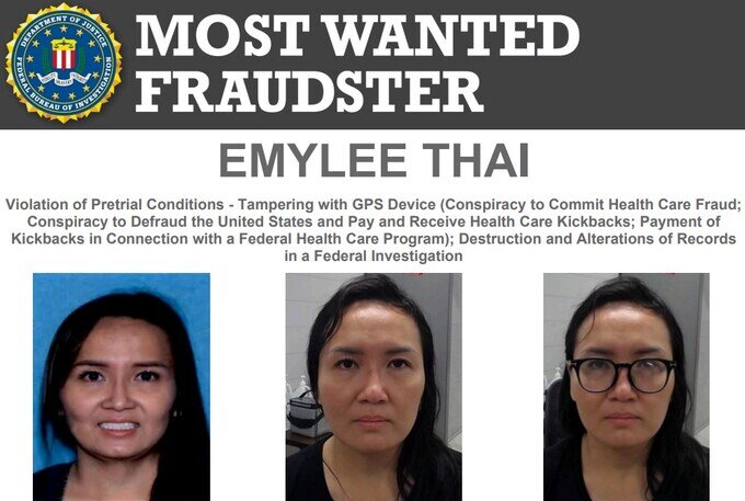 Emylee Thai, 41 tuổi, được FBI cho là đang ở Việt Nam. Ảnh: FBI