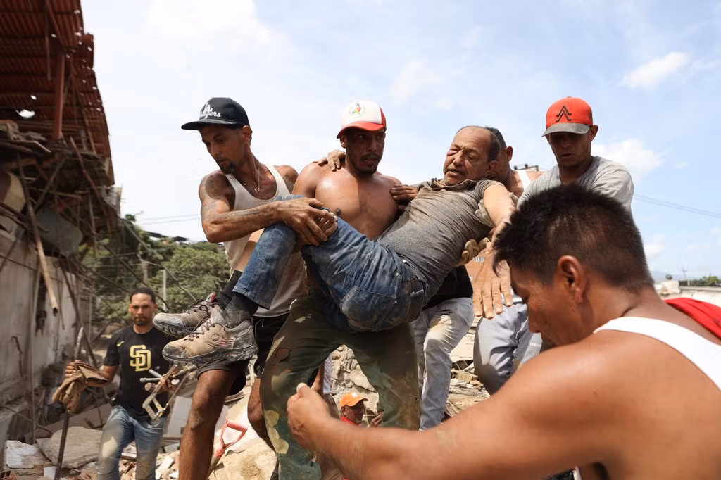 Hình ảnh thiệt hại và nỗ lực cứu trợ ở Venezuela sau thảm hoạ động đất thế kỷ. (Ảnh: AP)
