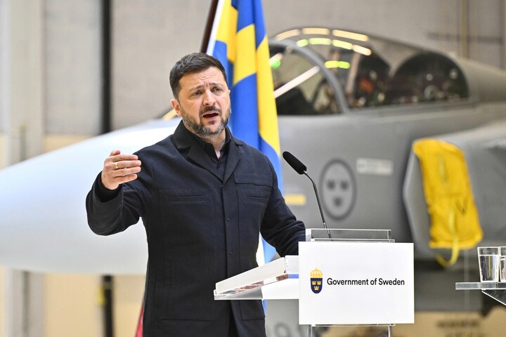 Tổng thống Ukraine Volodymyr Zelensky. (Ảnh: AP)