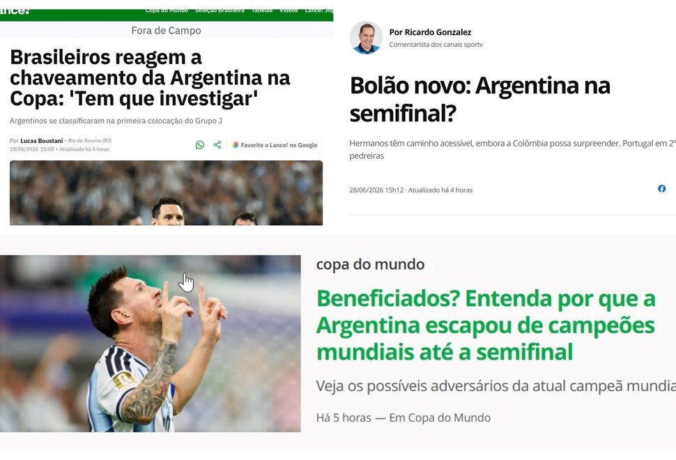 Báo chí Brazil phản ứng mạnh mẽ với nhánh đấu của ĐT Argentina