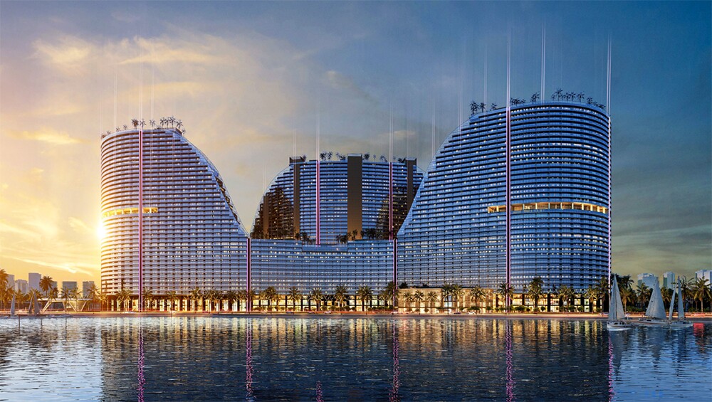 Noble Crystal Riverside quy mô 12 tòa tháp cao từ 13 - 37 tầng - sở hữu ba mặt hướng sông và bốn mặt tiền đắc địa là đường Đào Trí, N1, D7 và N4.
