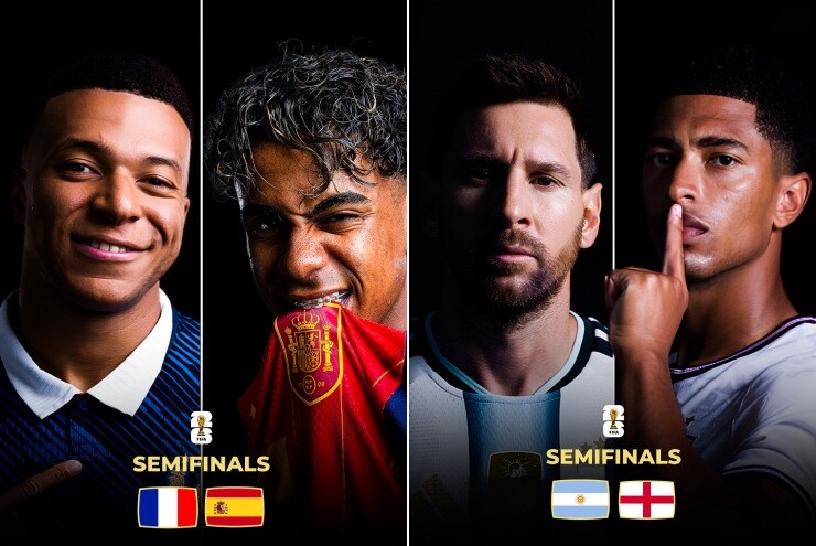 Hai trận bán kết cực kỳ đáng xem của World Cup 2026 với 4 đội dẫn đầu bảng xếp hạng FIFA