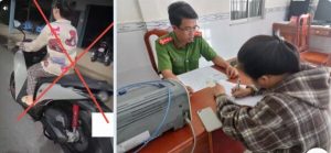 Tự đăng clip vi phạm giao thông lên Facebook, người phụ nữ bị công an mời làm việc