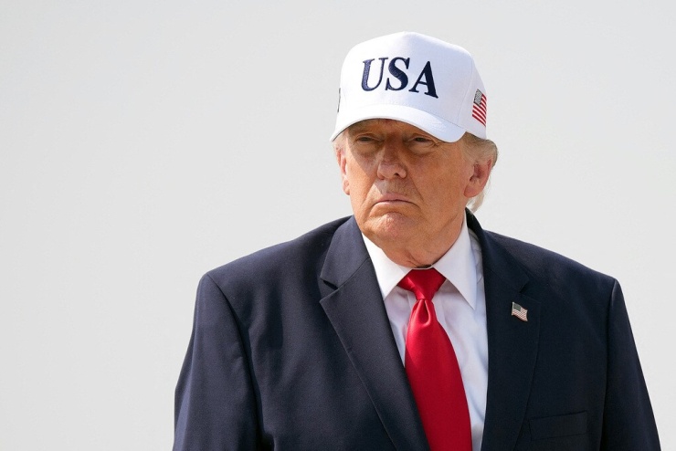 Tổng thống Mỹ Donald Trump tại Bismarck, bang Bắc Dakota ngày 1/7. Ảnh: AFP