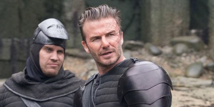 David Beckham trên phim trường "King Arthur: Legend of the Sword". Ảnh: Warner Bros. Pictures