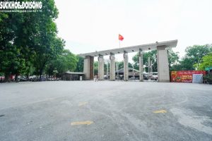 Cận cảnh khu vực sắp xây quảng trường cạnh Công viên Thống Nhất