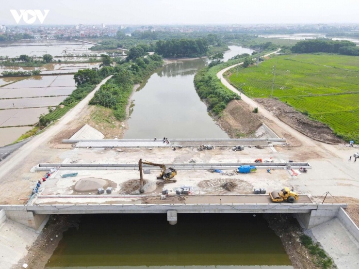 Hình hài dự án ĐT277 đến Khu lưu niệm đồng chí Nguyễn Văn Cừ (tỉnh Bắc Ninh) từ góc nhìn trên cao sắp được hoàn thành.