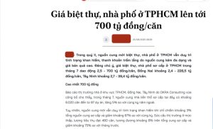 Ai kiểm chứng những “báo cáo thị trường” bất động sản?