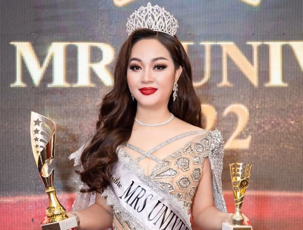 Bà Hoàng Thị Thanh Nga từng đại diện Việt Nam tham gia và giành giải Á hậu 1 Hoa hậu Quý bà Hoàn vũ 2022. Ảnh: Internet.