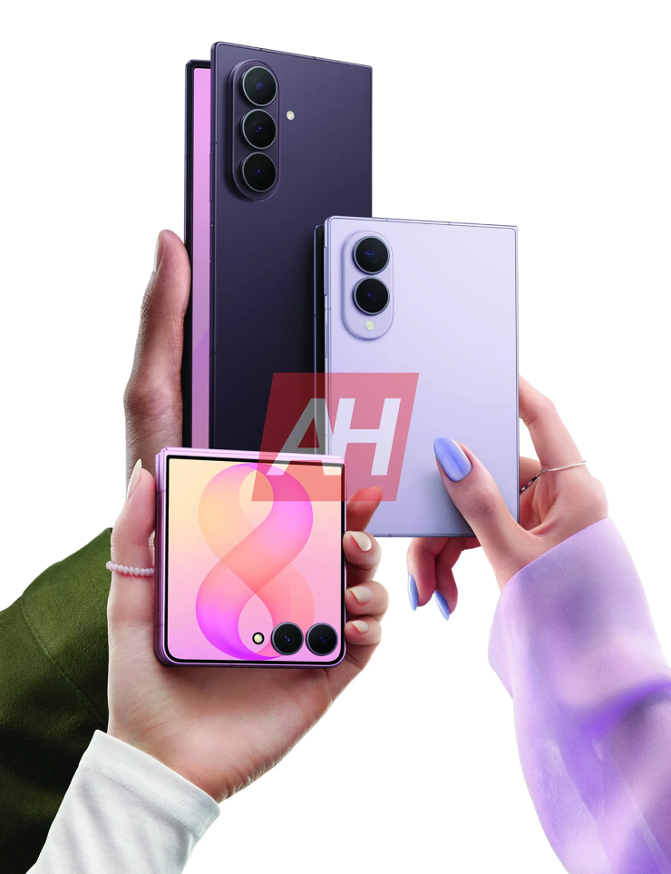 Hình ảnh render các điện thoại màn hình gập sắp ra mắt của Samsung. Ảnh: Android Headlines