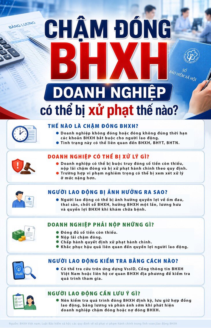 Chậm đóng BHXH, doanh nghiệp có thể bị xử phạt thế nào? - 1