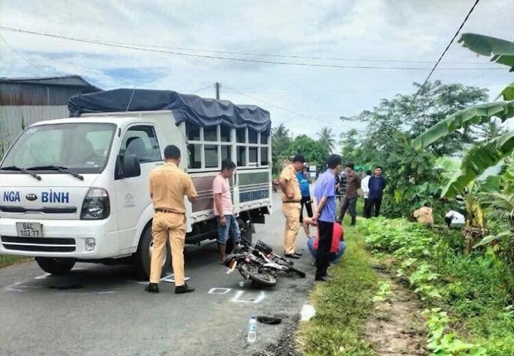 Hiện trường vụ tai nạn ngày 4/9/2024 khiến nữ sinh 14 tuổi tử vong. Ảnh: Người dân cung cấp