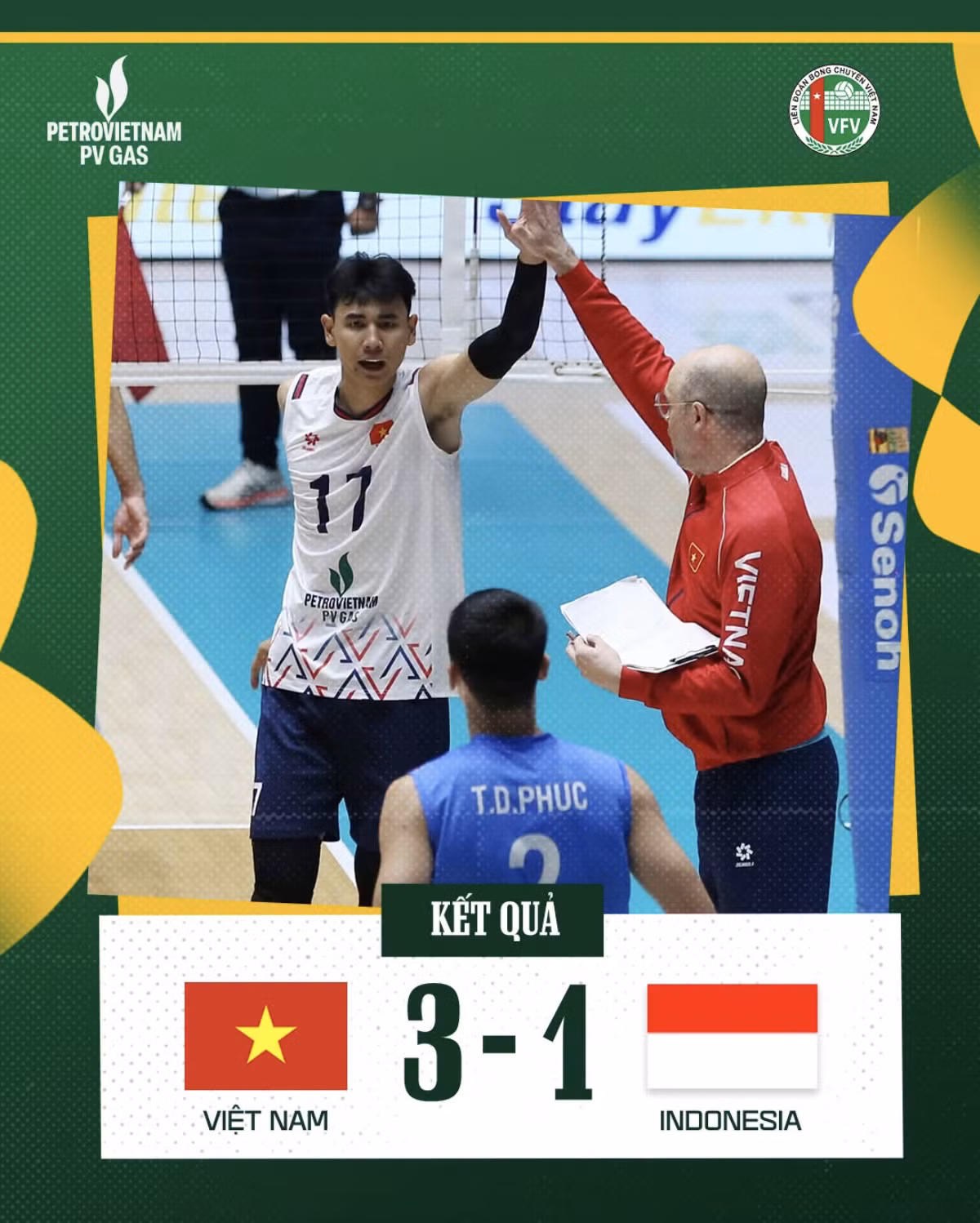 Bóng chuyền nam Việt Nam ngược dòng hạ Indonesia, tranh ngôi vô địch với Thái Lan - 2