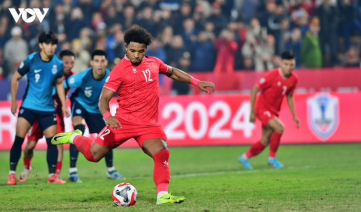 Nguyễn Xuân Son đã tỏa sáng và giúp ĐT Việt Nam thắng thuyết phục ĐT Singapore ở bán kết ASEAN Cup 2024. Ảnh: VOV