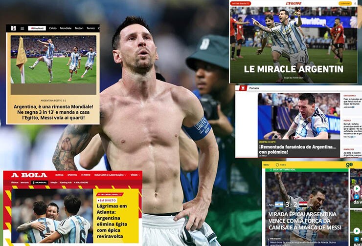 Báo chí thế giới đồng loạt ca ngợi chiến thắng của Messi và các đồng đội