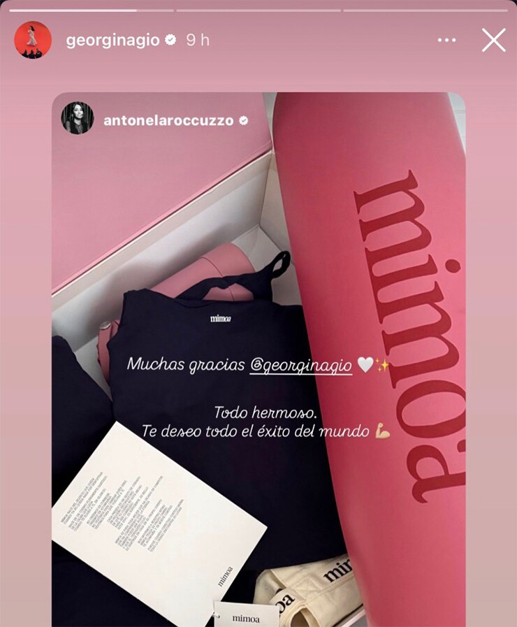 Antonela Roccuzzo chia sẻ món quà từ Georgina cùng lời cảm ơn