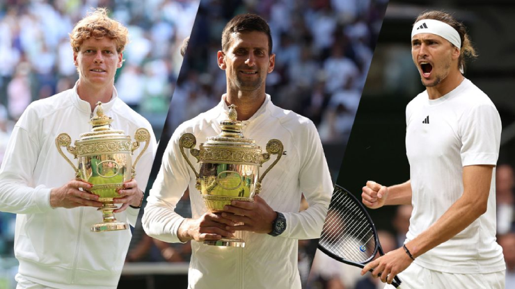 Zverev (bên phải) đứng trước cơ hội giành lấy chiếc cúp vàng Wimbledon đầu tiên 