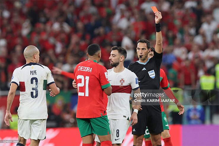 Trọng tài Tello từng điều khiển trận Morocco - Bồ Đào Nha tại tứ kết World Cup 2022