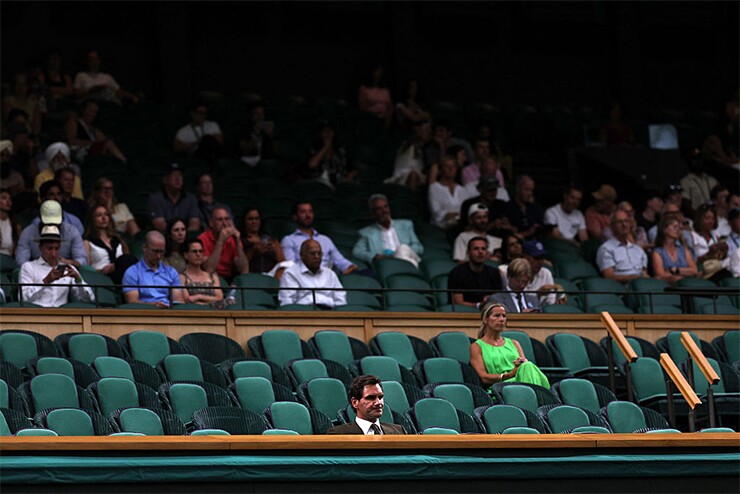 Huyền thoại người Thụy Sĩ quyết ở lại xem trọn ngày thi đấu tại Wimbledon