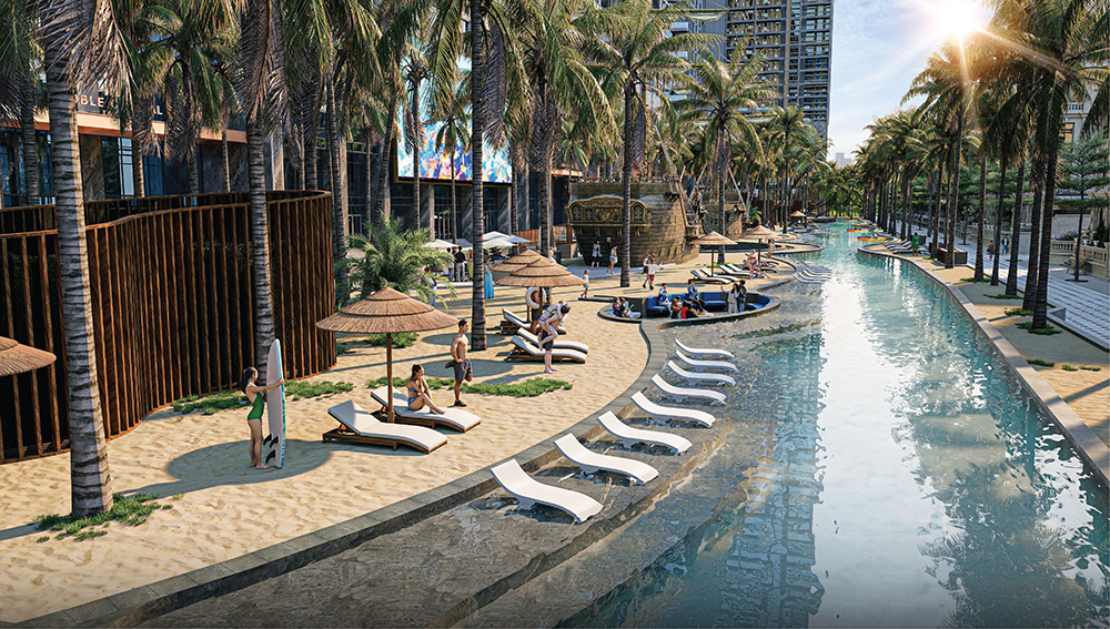 Tổ hợp giải trí mặt nước Crystal Lagoon gần 0,5km