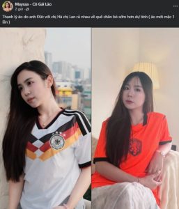 Hot girl người Lào Maysaa gây chú ý với bài đăng sau trận thua của Đức & Hà Lan