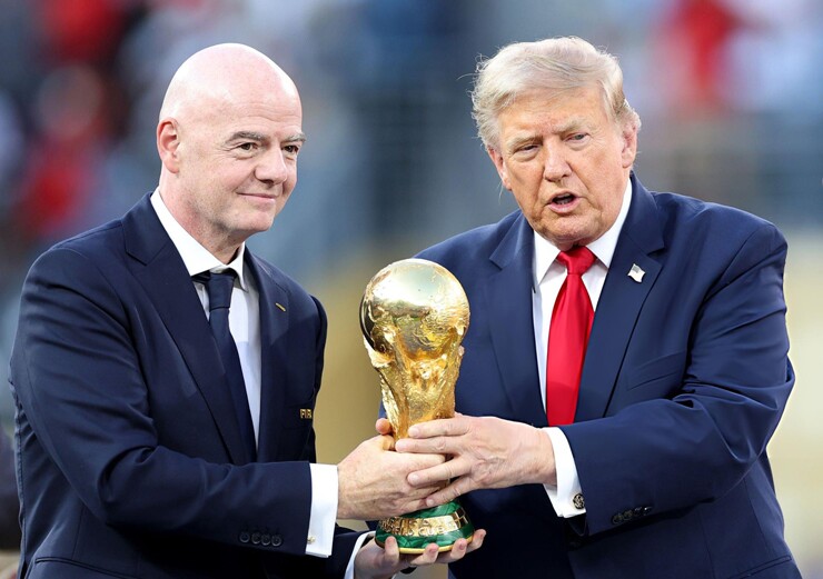 Infantino có&nbsp;mối quan hệ khá thân thiết với ông Trump