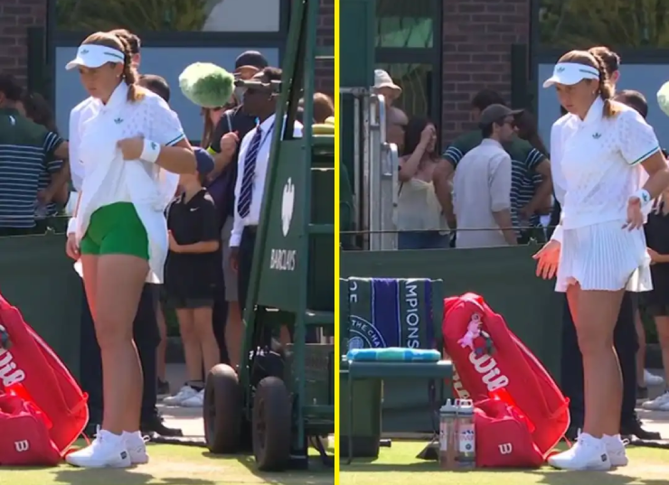 Ostapenko không ngần ngại tốc váy lên để chứng minh mình "vô tội"