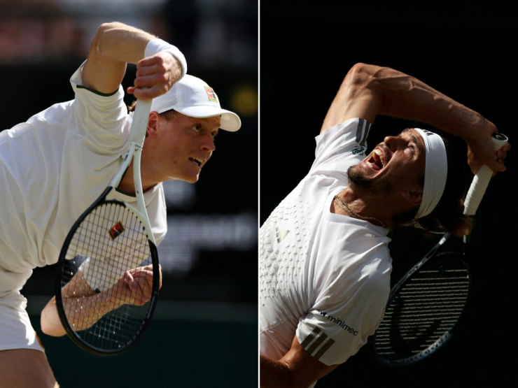 Trận chung kết đơn nam Wimbledon khởi đầu với những loạt giao bóng đầy sức nặng từ hai tay vợt 