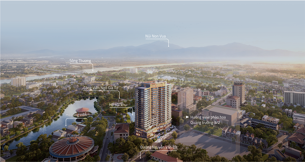 The Parc One sở hữu vị trí đắt giá giữa tâm mạch kết nối của phố cổ Bắc Giang.