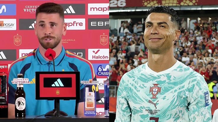 Thủ môn Simon (bên trái) dành sự tôn trọng lớn cho Ronaldo