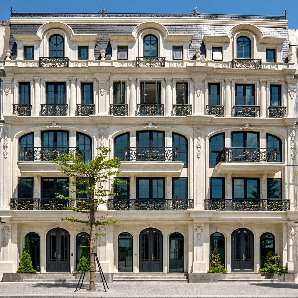 Nhà phố Noble Palace Tay Thang Long WorldHotels Residences được bàn giao hoàn thiện mặt ngoài theo tiêu chuẩn kiến trúc châu Âu cùng hệ vật liệu tinh tuyển