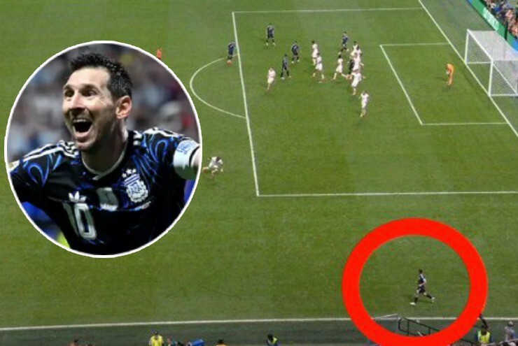 Messi đã việt vị ở tình huống dẫn tới bàn gỡ hòa của Argentina?