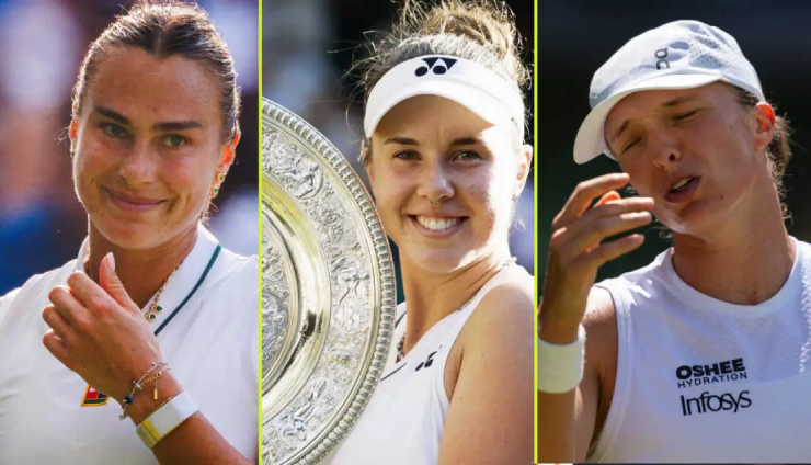 Nhà vô địch Wimbledon Linda Noskova nhảy năm bậc lên vị trí số 7 (giữa), thứ hạng cao nhất sự nghiệp của cô 