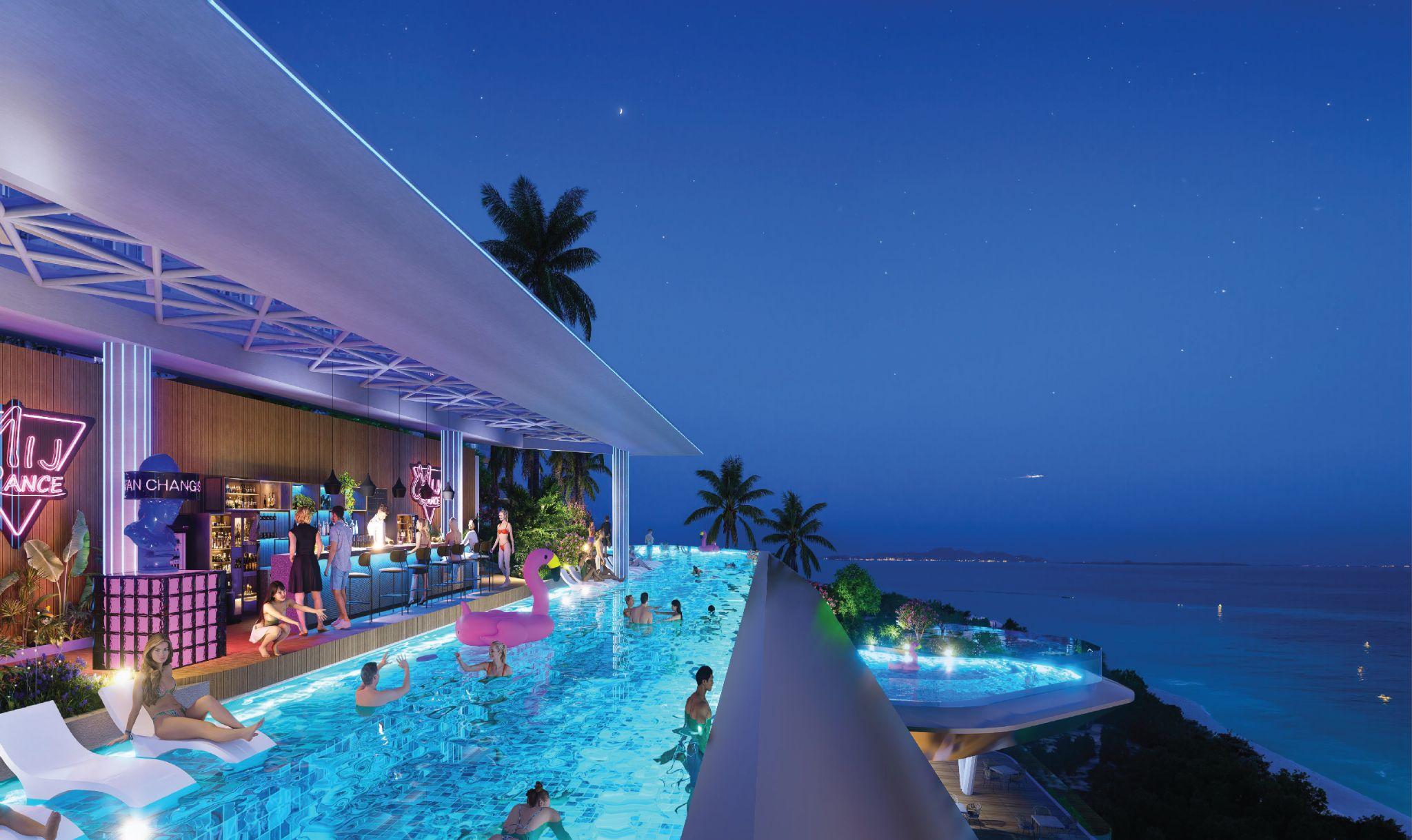 Eden Sky Garden - Tổ hợp giải trí tầng mái đẳng cấp 5 sao mở ra tầm nhìn ôm trọn biển Chí Linh.