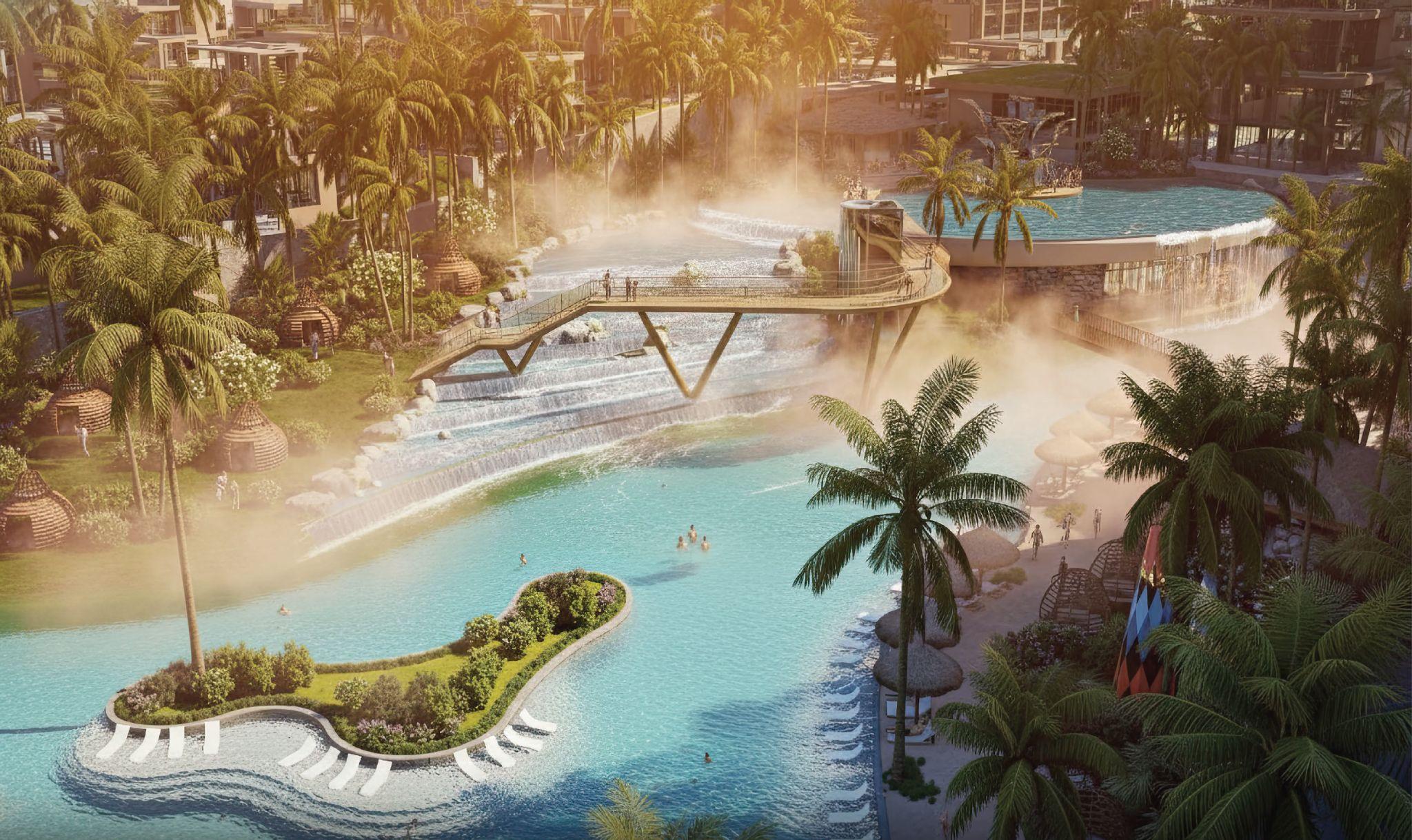 Tổ hợp thể thao giải trí - chăm sóc sức khỏe và sắc đẹp Aqua Retreat - Ốc đảo xanh ngay giữa lòng Sunshine Bay Retreat.