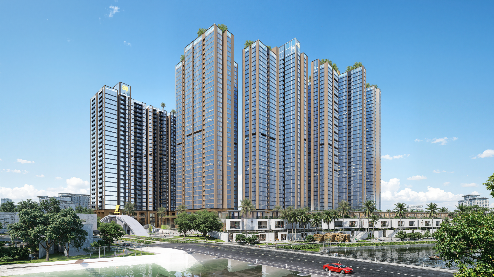 Sunshine Sky City - Tổ hợp Thương mại, Dịch vụ và Căn hộ chuẩn khách sạn ven sông tiên phong tại Khu Nam TP.HCM, gồm 9 tòa tháp cao 26 - 38 tầng, cung cấp gần 3.500 sản phẩm cao cấp.