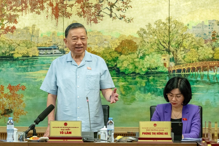 Tổng Bí thư, Chủ tịch nước Tô Lâm phát biểu tại tổ sáng nay