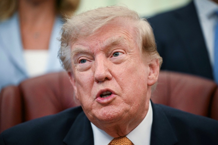 Tổng thống Mỹ Donald Trump phát biểu tại Nhà Trắng ngày 3/8. Ảnh: AFP