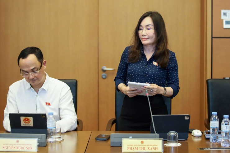 Đại biểu Phạm Thu Xanh, Đoàn ĐBQH TP. Hải Phòng (Ảnh: NT).