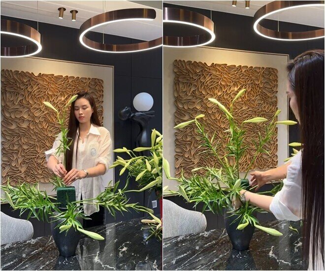 Hoa hậu Đỗ Thị Hà khoe bình hoa loa kèn gây sốt, dân mạng tranh luận một chi tiết - 3