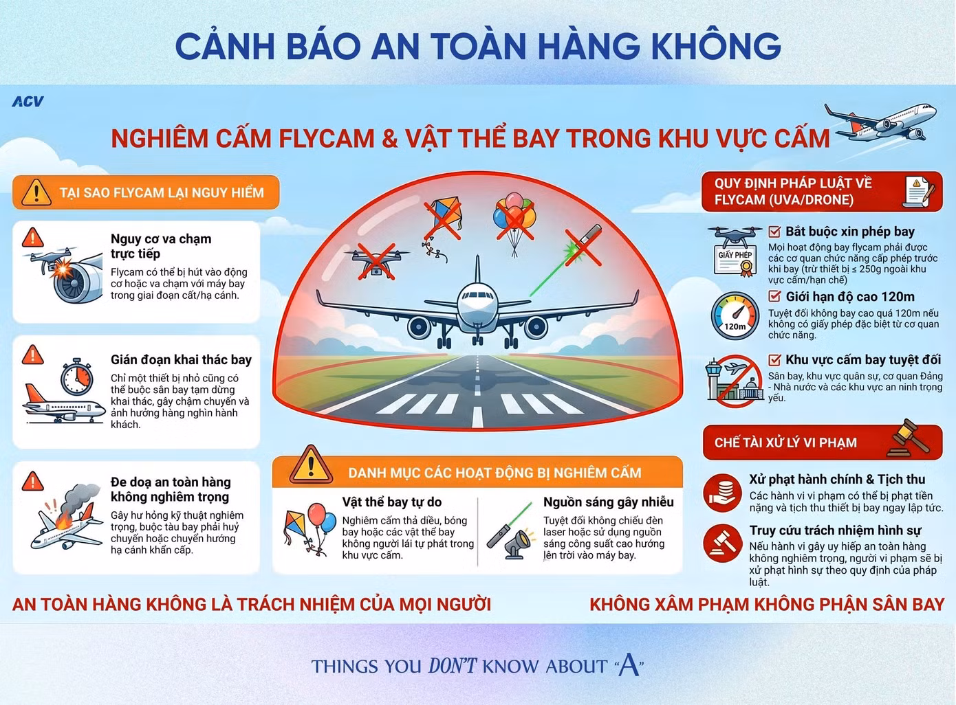 Khuyến cáo người sử dụng drone của Tổng Công ty Cảng Hàng Không Việt Nam.