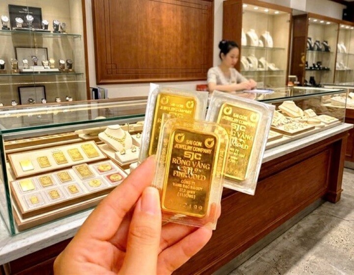 Giá vàng vàng trong nước hôm nay giảm một triệu đồng mỗi lượng. (Ảnh minh họa).