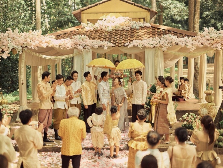 Đám cưới lan tỏa văn hóa Khmer Nam Bộ trong MV mới của Phương Mỹ Chi. (Ảnh: FBNV)